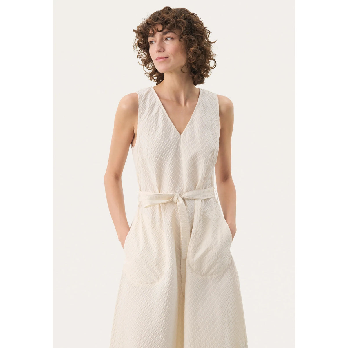 PCKAMARI Short Dress - Eggnog