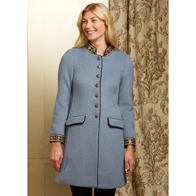Women blue 2025 wool coat