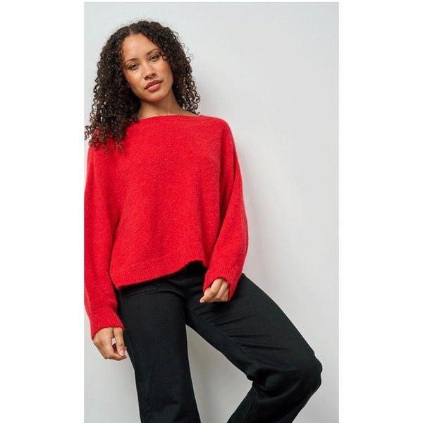 Luella Bettina Short Alpaca Jumper In Red