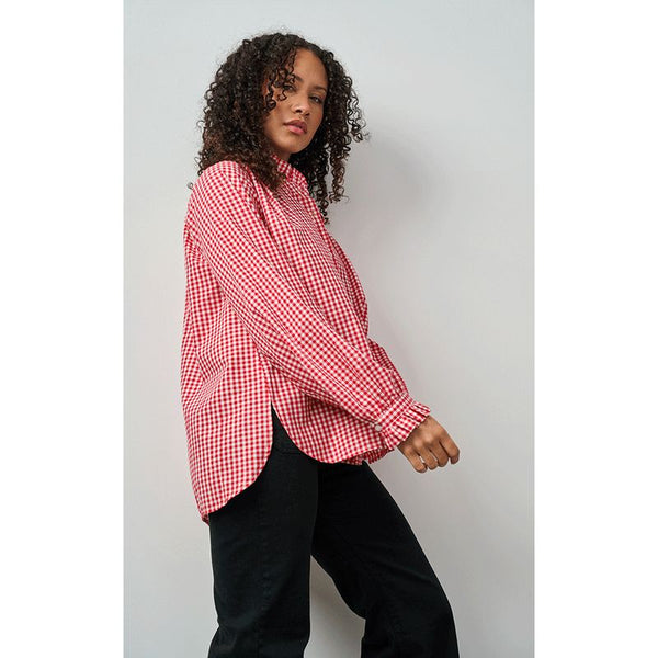 Luella Ladies Carron Cotton Blouse In Red Gingham