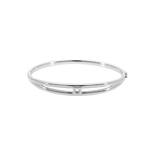 Qudo Ladies Roma Bangle - Gold/Silver