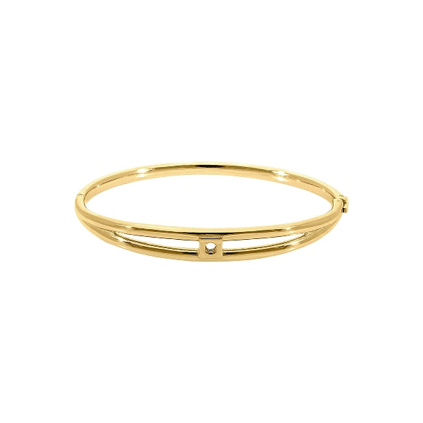 Qudo Ladies Roma Bangle - Gold/Silver