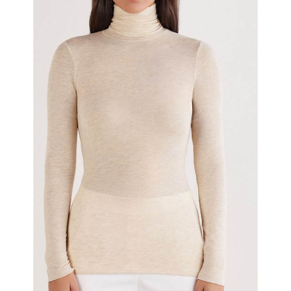 Ellie and Bea Ladies ultra soft modal/cashmere layering top - roll neck