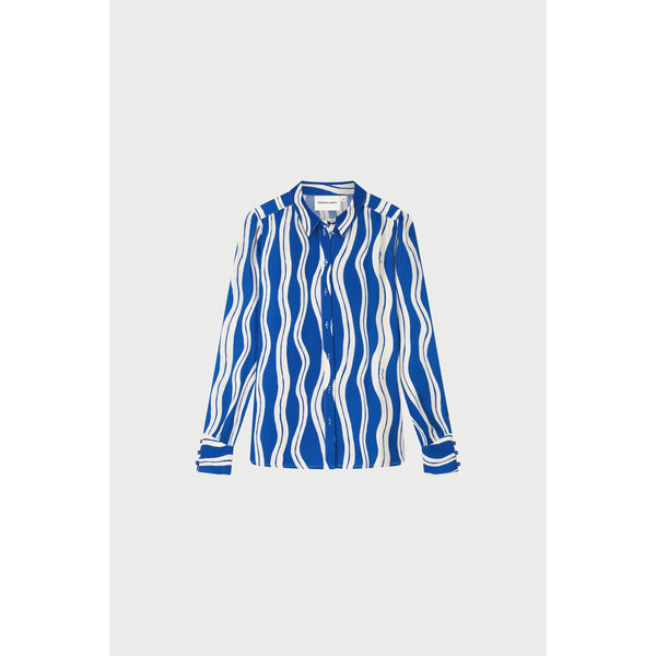 Fabienne Chapot Ladies Coco Blouse - Cosy White/Cobalt Blue