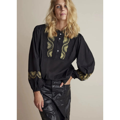 Summum Woman Ladies BLouse with Gold Thread Detail