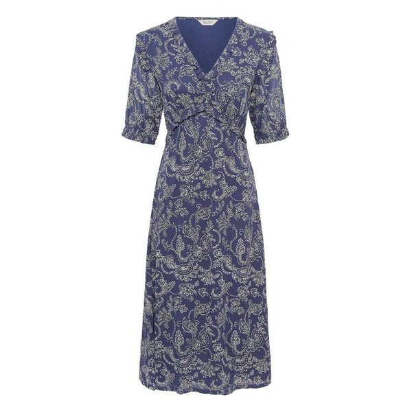 Part Two Ladies Venia Dress - Blue With Light Dot Paisley