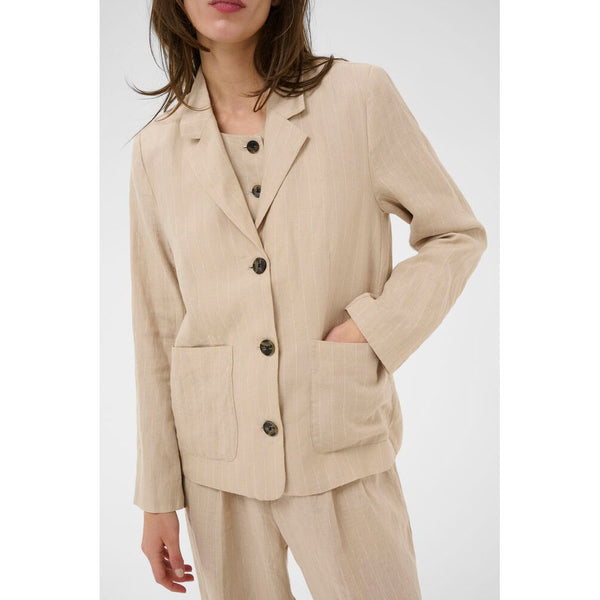 Part Two Ladies AlitaPW Jacket - Neutral Pinstripe