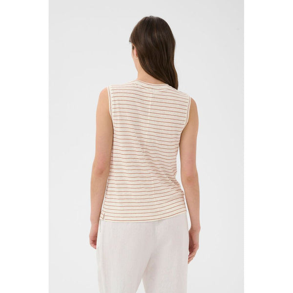 Part Two Ladies Brianie Top - Brown Stripe