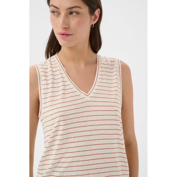 Part Two Ladies Brianie Top - Brown Stripe