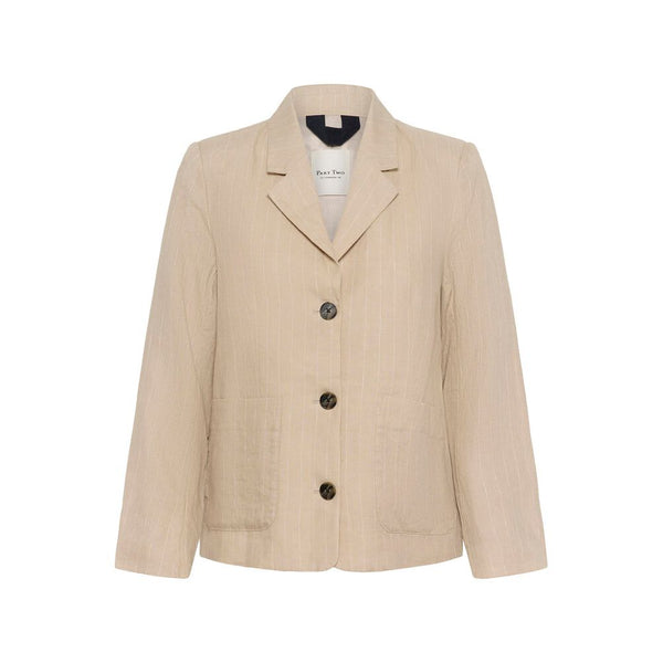 Part Two Ladies AlitaPW Jacket - Neutral Pinstripe