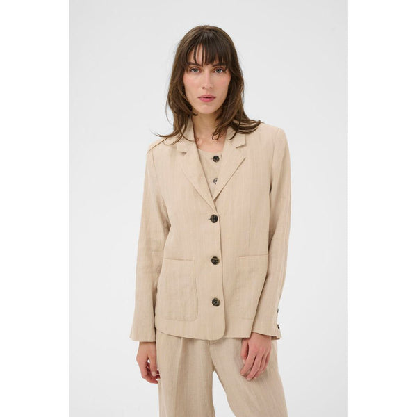 Part Two Ladies AlitaPW Jacket - Neutral Pinstripe