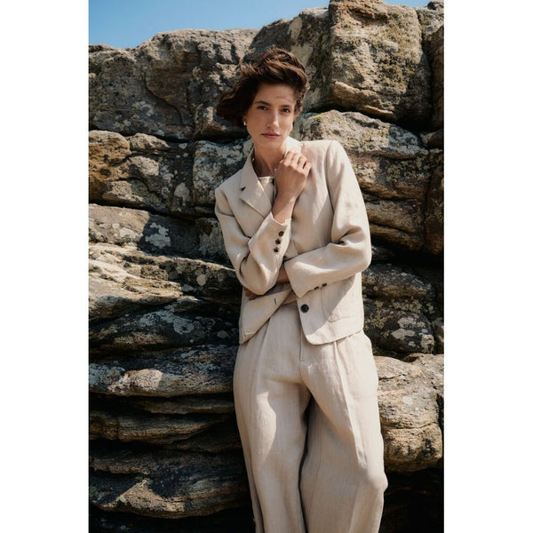 Part Two Ladies AlitaPW Jacket - Neutral Pinstripe