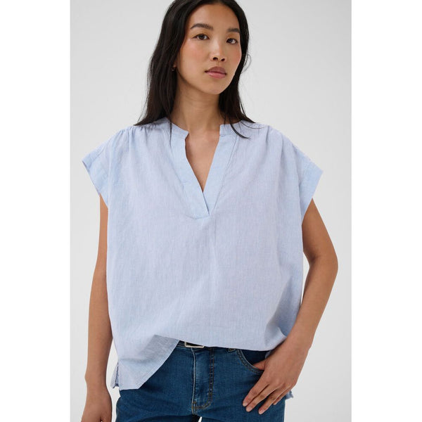 Part Two Ladies Bettina Blouse - Light Blue Chambray