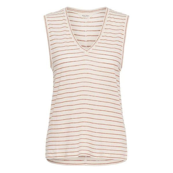 Part Two Ladies Brianie Top - Brown Stripe