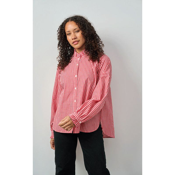 Luella Ladies Carron Cotton Blouse In Red Gingham