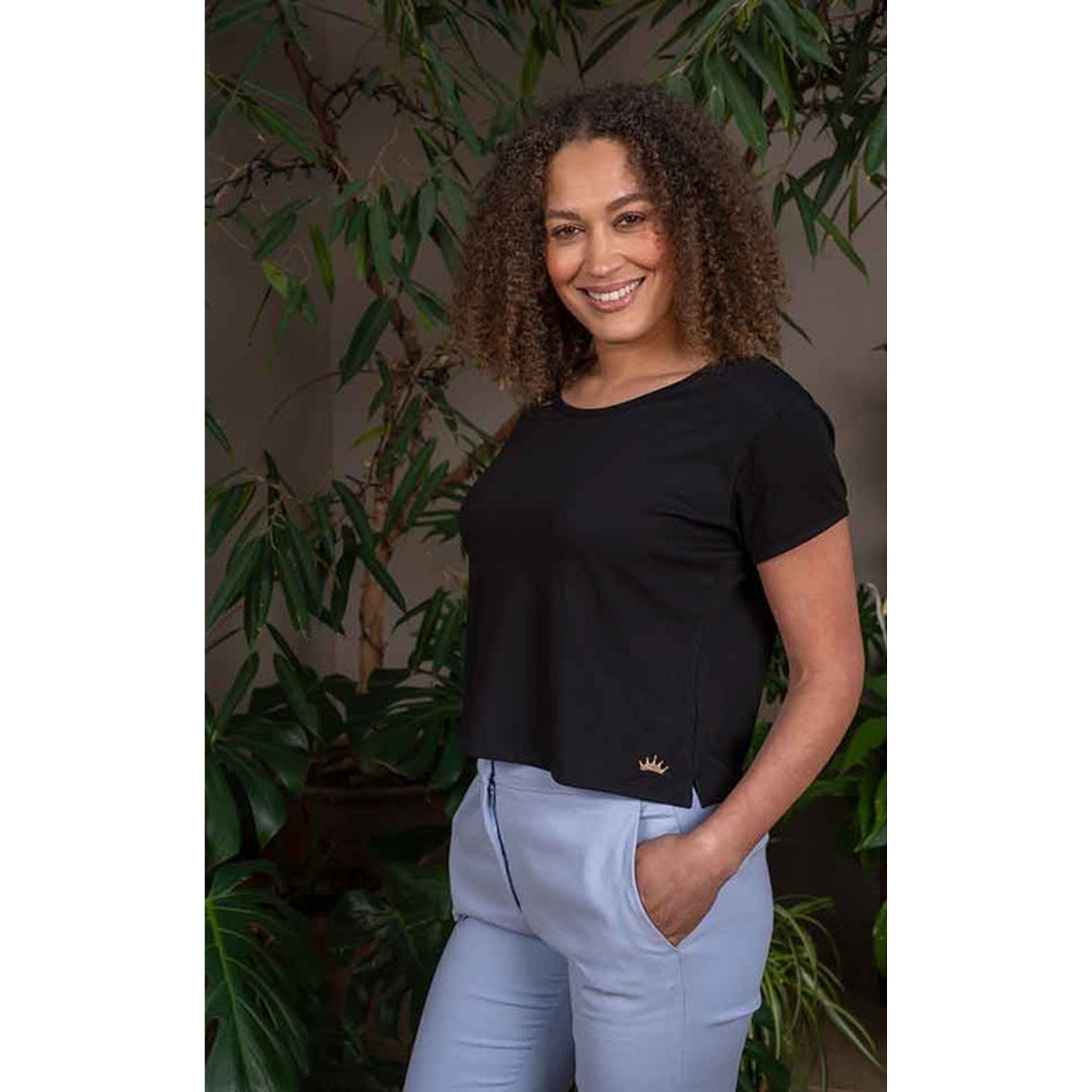 Luella Ladies Cotton T-shirt - Navy