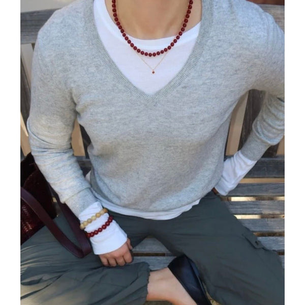 Soï Copenhagen Hailey Necklace - Red Jade