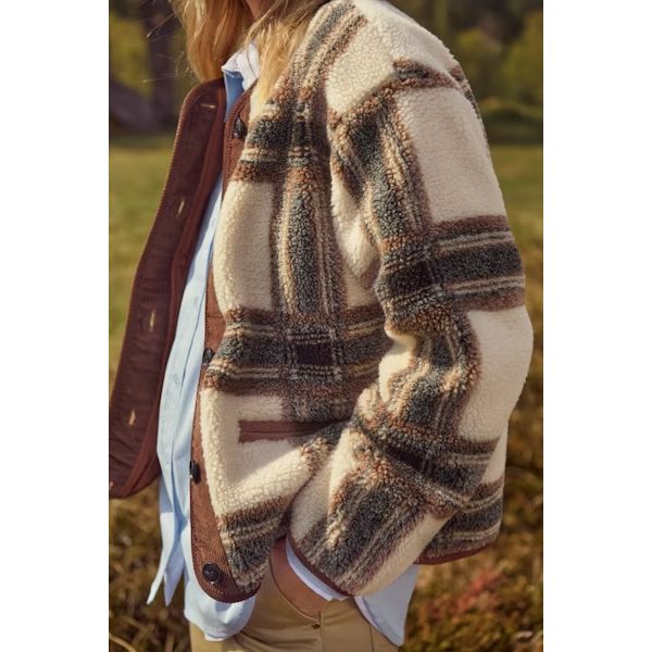 Part Two Ysabell Ladies Teddy Jacket - Brown