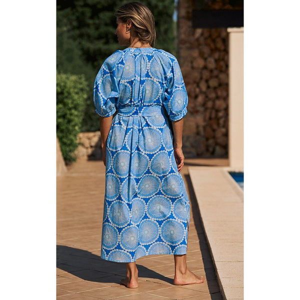 Luella Ladies Antibes Cotton Dress - Pattern Blue