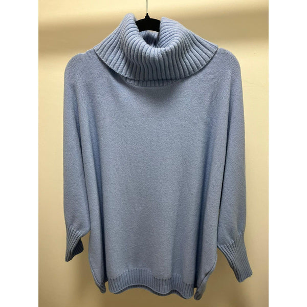 Ellie and Bea Ladies Oversized Roll Neck Sweater - multiple colours available