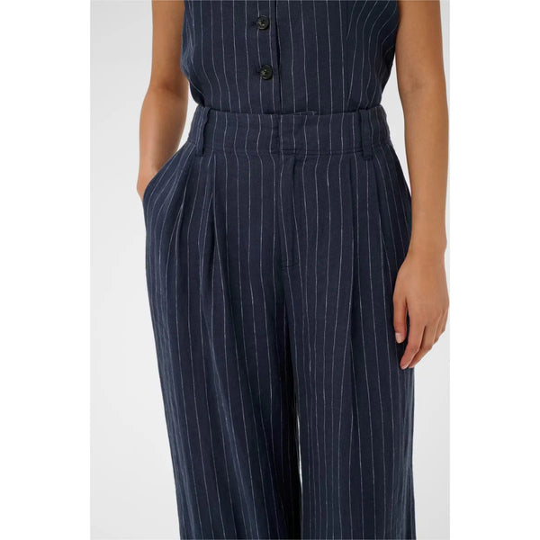 Part Two AliyaPW Trousers - Blue Nights Pinstripe