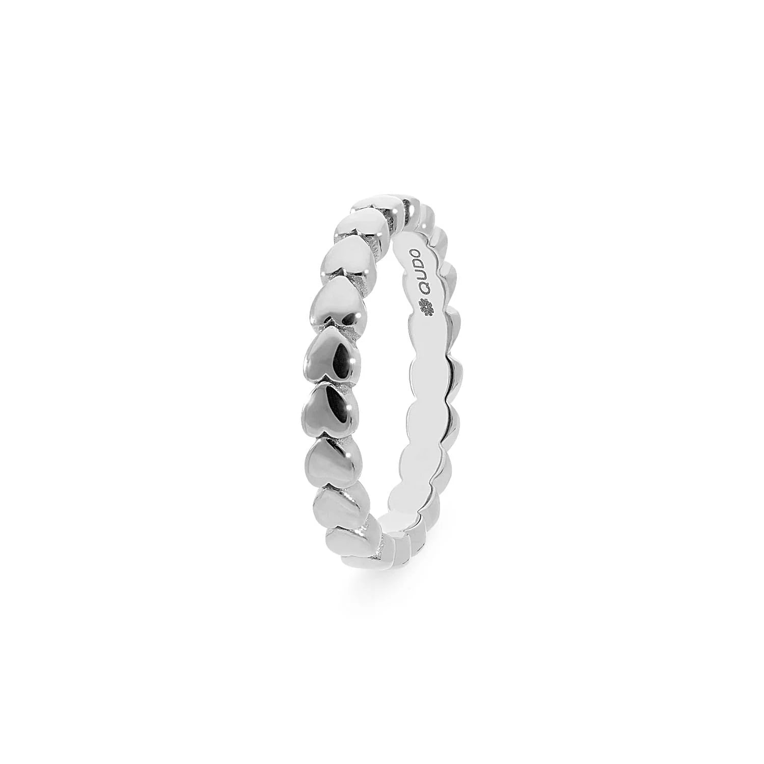 Qudo Ladies Calvisi Spacer Ring - Gold/Silver