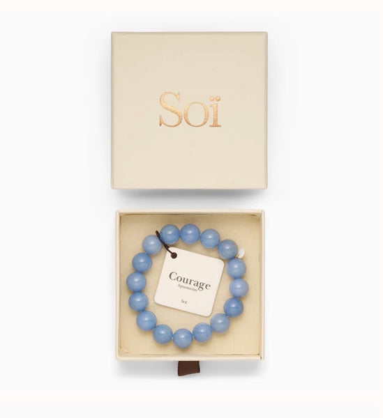 Soi Ladies Chunky Stretch Bracelet - Aquamarine