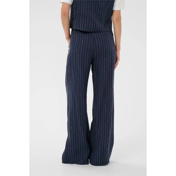 Part Two AliyaPW Trousers - Blue Nights Pinstripe
