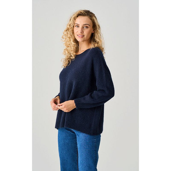 Luella Ladies Bettina Long Alpaca Jumper - Navy