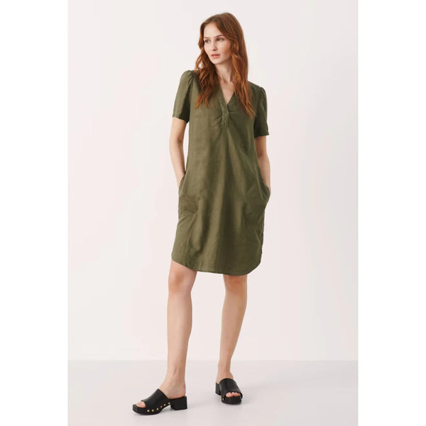 Part Two Ladies Aminase Dress - Kalamata Green / Khaki