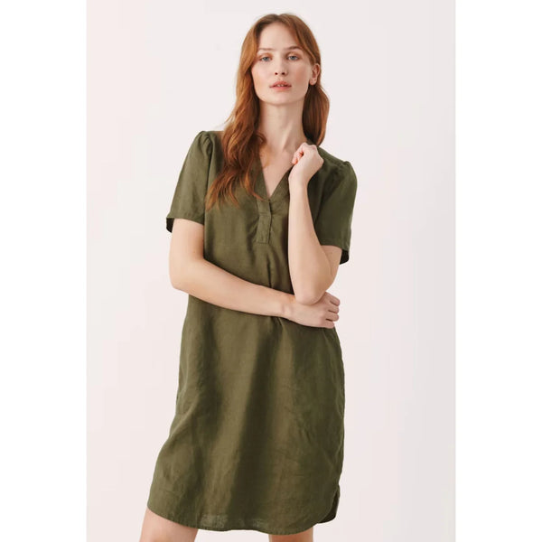 Part Two Ladies Aminase Dress - Kalamata Green / Khaki