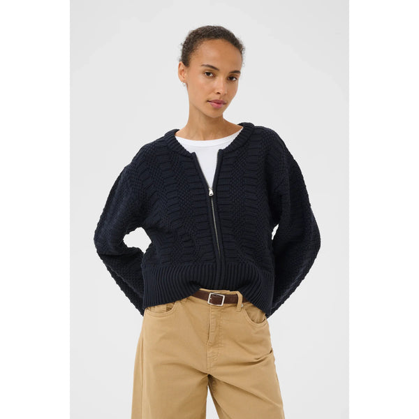 Part Two Ladies Chunky Aniela Cardigan - Navy