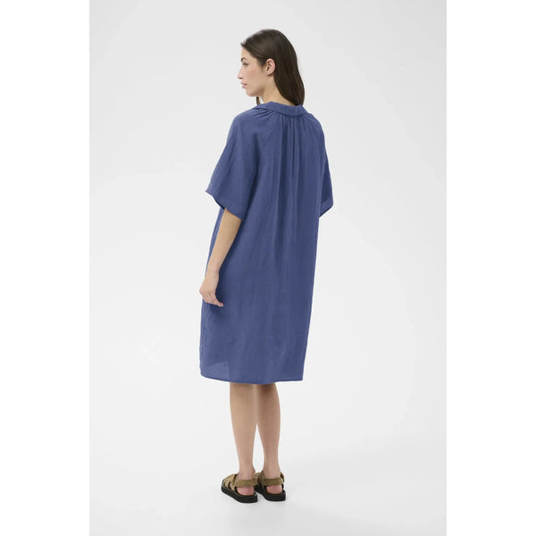 Part Two Ladies Linen Ayla Dress - Denim Blue