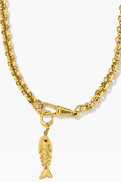 Ashiana Splash Otis Vintage Chunky Gold Chain Necklace
