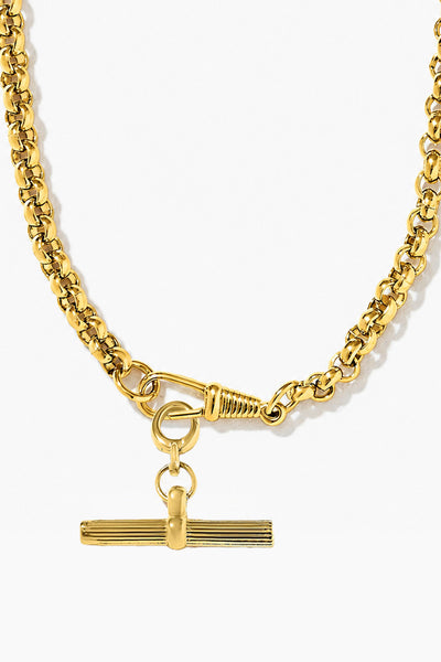 Ashiana Splash Otis Vintage Chunky Gold Chain Necklace