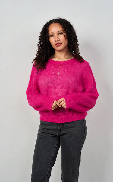 Luella Ladies Plockton Mohair Blend Balloon Sleeve Jumper