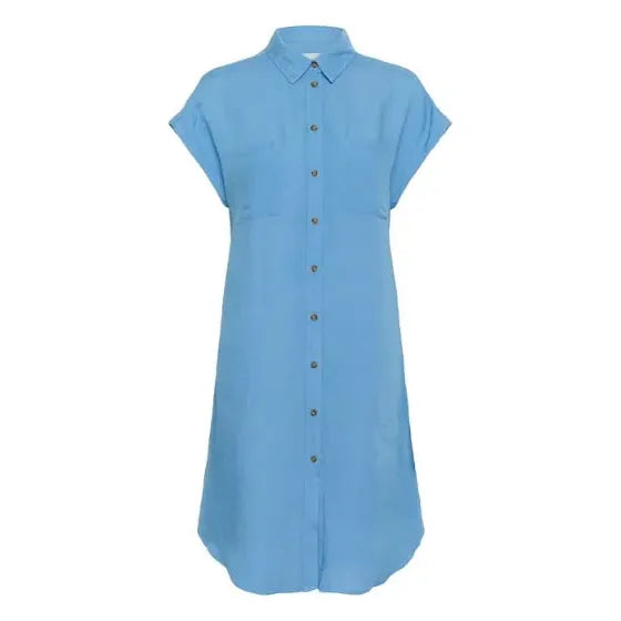 Part Two Ladies EllenaPW Linen Blend Dress - Lake Blue Ellie and Bea Part Two Ladies EllenaPW Linen Blend Dress - Lake Blue Ellie and Bea
