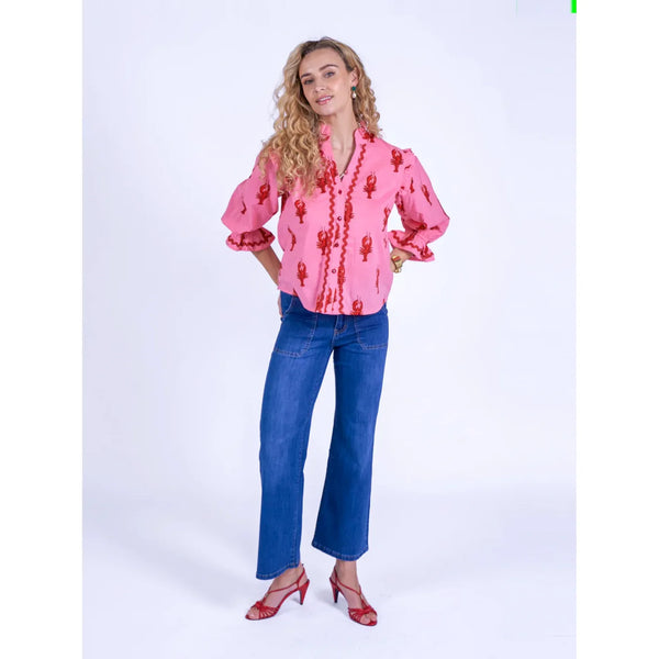 New Day Originals Ladies 'Beo' Blouse In Lone Lobster