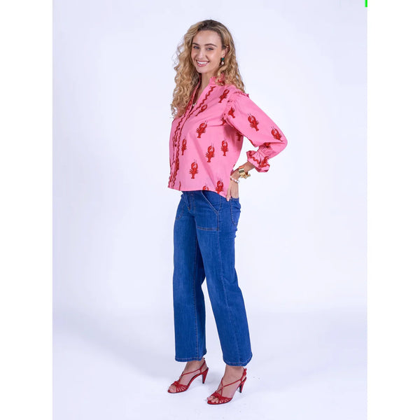 New Day Originals Ladies 'Beo' Blouse In Lone Lobster