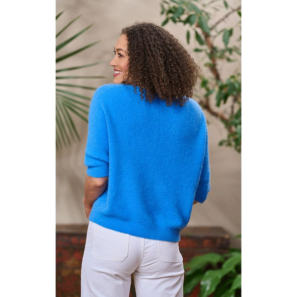 Luella Ladies Valentina Short Sleeve V-Neck Alpaca Knit Jumper (Various Colours)