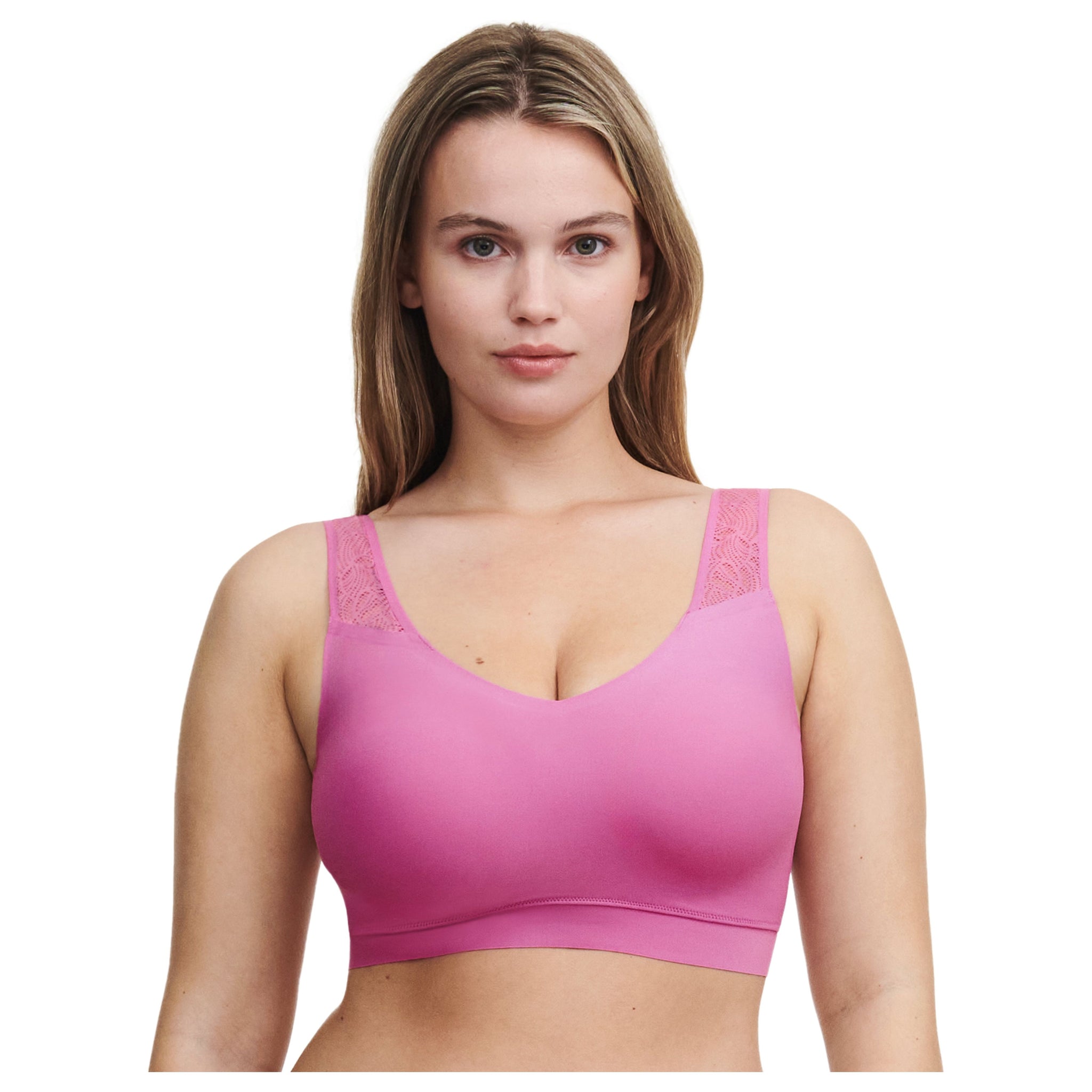 Chantelle Softstretch Ladies Lace Crop Top -RoseBud