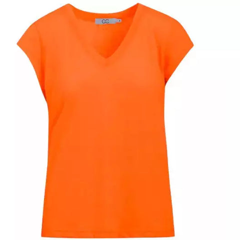 CC Heart by Coster Copenhagen Ladies V neck T-Shirt - Orange