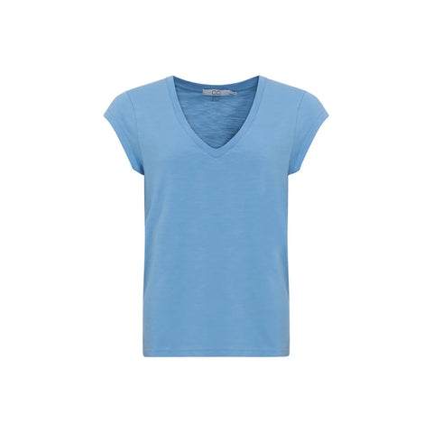 Coster Copenhagen Ladies V Neck Tshirt - Airy Blue