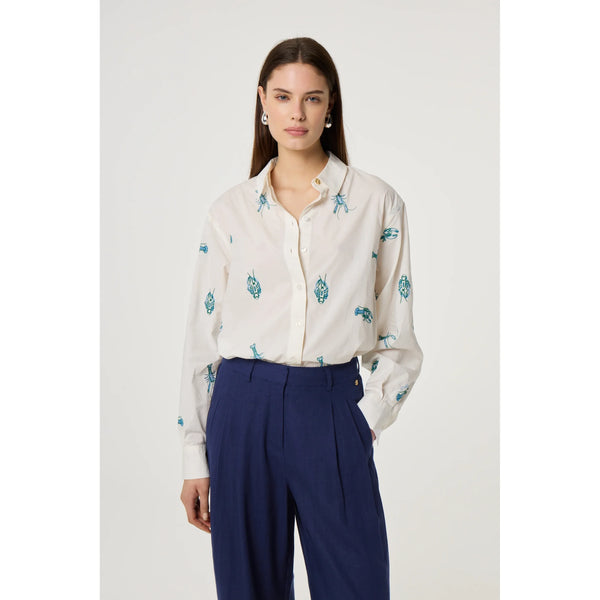 Fabbienne Chapot Ladies Alex Langoustine Blouse - Cosy White