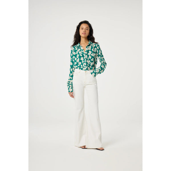 Fabienne Chapot Ladies Coco Blouse - Evergreen/Cosy White