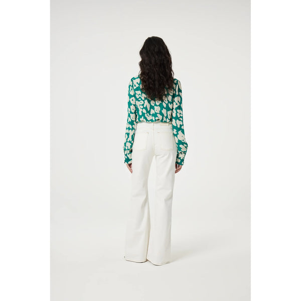 Fabienne Chapot Ladies Coco Blouse - Evergreen/Cosy White