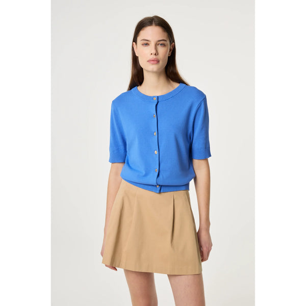Fabienne Chapot Ladies Molly Short Sleeves Cardigan - Marina Blue