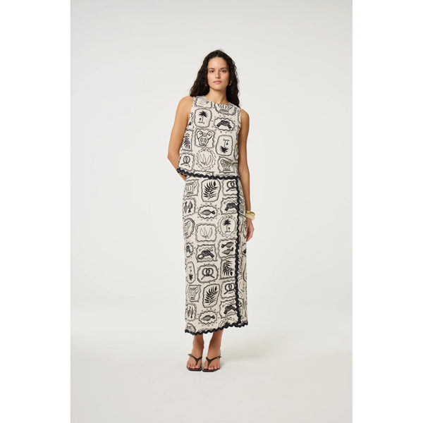 Fabienne Chapot Ladies Tila Skirt -  Cosy White/Black