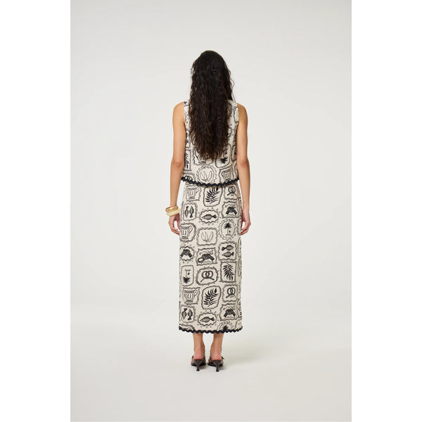 Fabienne Chapot Ladies Tila Skirt -  Cosy White/Black