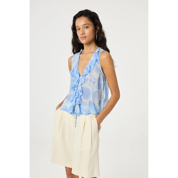 Fabienne Chapot Ladies Brittany Top - Light Blue/Crispy White